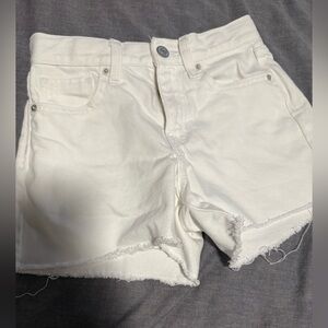 Old Navy White Frayed Hem Jean Shorts
